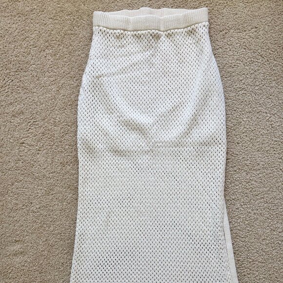 🤍 Universal Thread Cream Crochet Knit Midi Skirt 🤍 - Picture 1 of 5